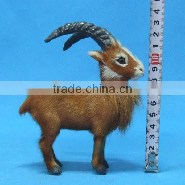 Realistic Taxidermy Replica Figurine Life Size Artificial Goat Model photo-2