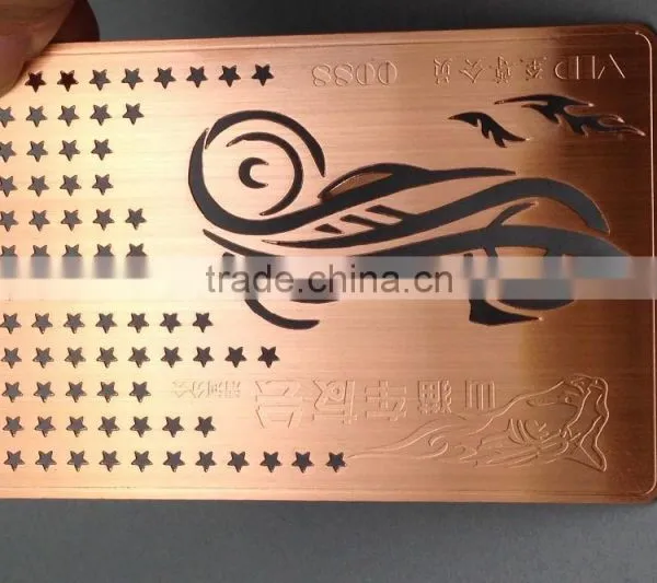 High Quality Copper Metal Card Cutting Metal Business Card With Unique Design photo-4