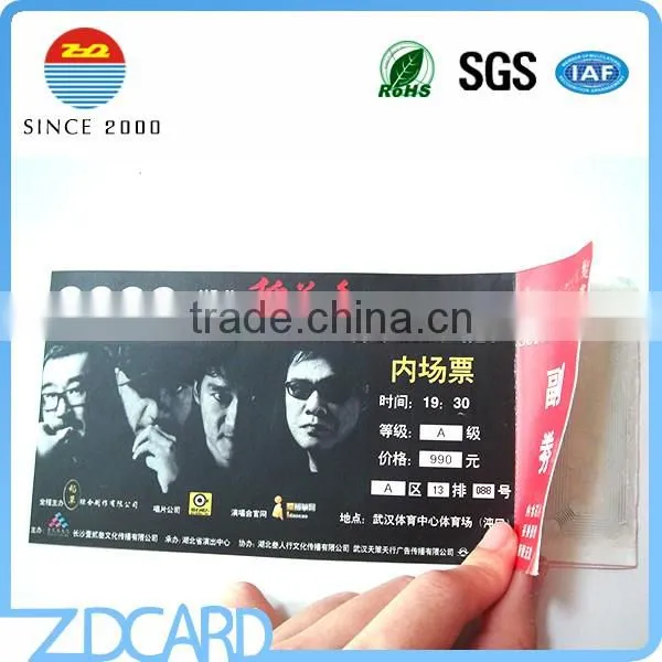 Cusomized Printing 13.56mhz Paper RFID Entrance Ticket photo-2