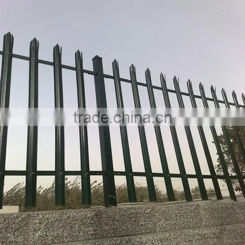 Iron Galvanized Palisade Fencing/galvanized steel fence palisade fence