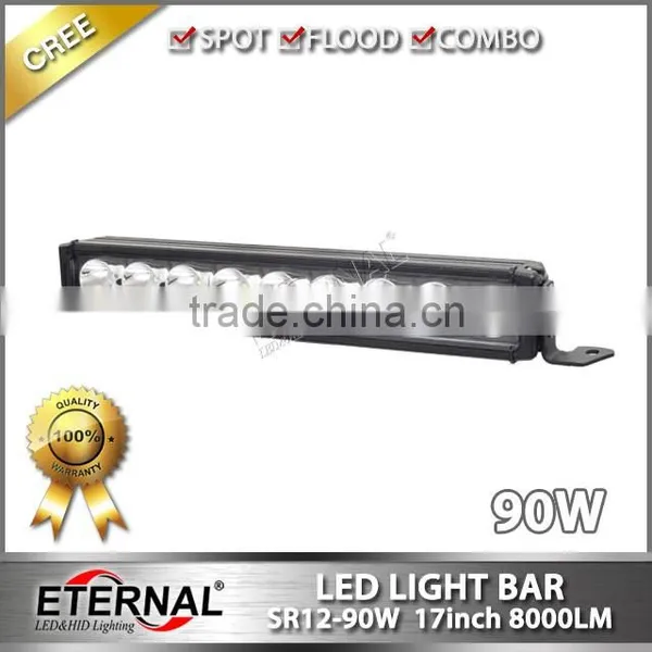 17in 90W High Power Single Row Light Bar for Automotive 4x4 ATV Motorcycle UTV SUV Raptor F250 Bumper Bullbar photo-2