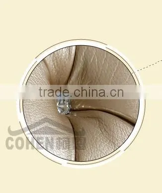 SF017 2+3 Champagne Leather Sofa Furniture Set With Crystal Button 2015 New Arrival photo-5