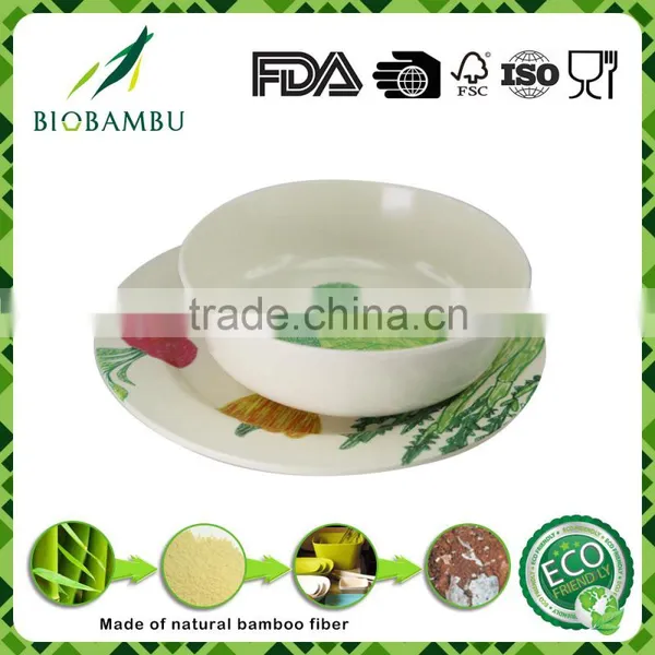 Recycle Green Living Bamboo Fiber Tableware Set photo-4