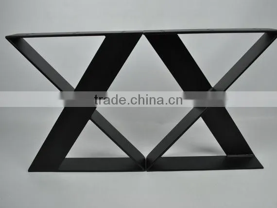 Top Sales Furniture Black Powder Coated ZX Flat Steel Metal Bench Leg photo-2