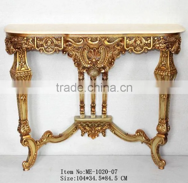 Reproduction Living Room Furniture Small Size Console Table With Marble photo-5