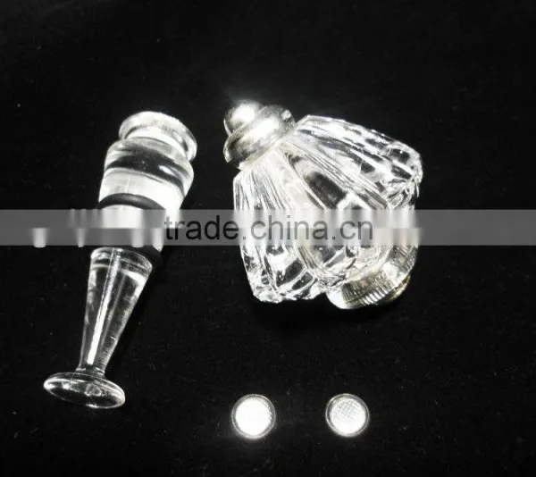 Clear Acrylic Wine Bottle Stopper With LED 7colors Lighting for Sale photo-4