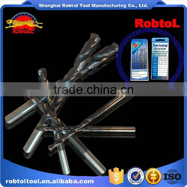 6pcs Nano Nitrogen Aluminum Titanium Coating Straight Shank Hss Twist Drill Bits Cobalt Fully Ground Bright Finish Drilling photo-3