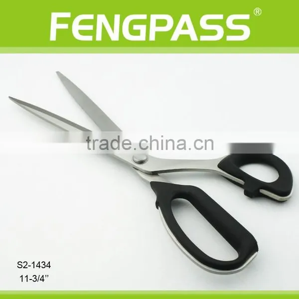 S2-1434 6" Full Stainless Steel With Plastic Handle and 2CR13 Stainless Steel Cutting Paper Office Scissors photo-2