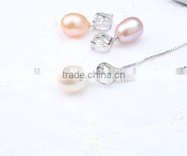 925 Silver Pearl Pendant and Earring photo-2
