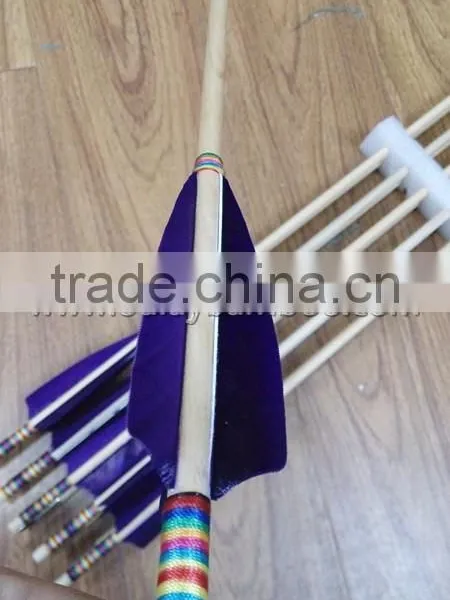 7.5mm~9mm Hunting Use Rainbow Type Cedar Purple Fletched Arrows For Archers photo-4