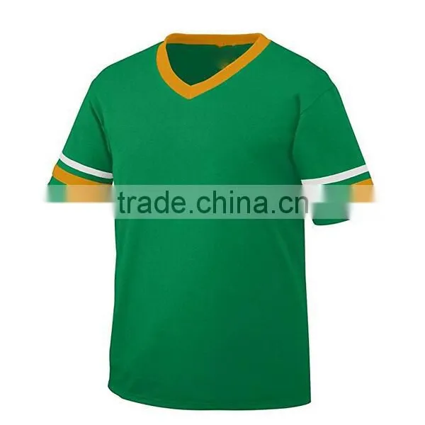 Sports Jersey Summer Cool Men Tee Cotton Sportswear Knit Contrast Two Tone Stripe Sleeve T Shirt Football Jersey New Model photo-5
