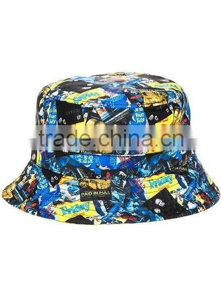 2015 Fashion Unisex Cotton Fishing Colorful Cheap Printed Blank Wholesale Custom Bucket Hat photo-4