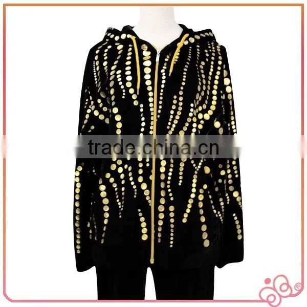 Fashion Velvet Nice Cheap Promotion Latest Design Womens Plus Size Clothing