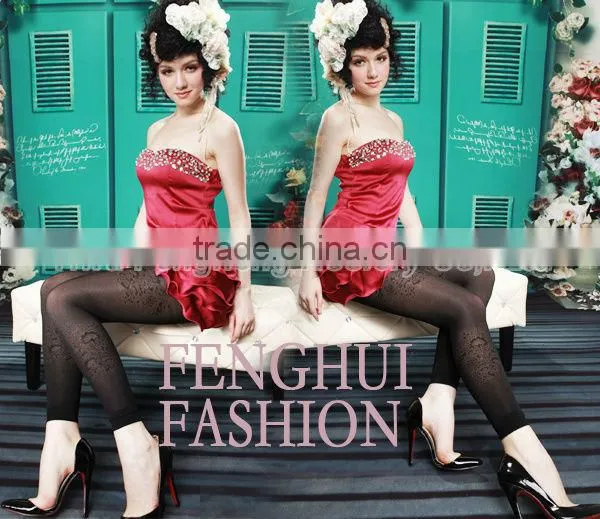 the Latest Yiwu Fenghui High Quality Lady Fashion Leggings,nylon and Spandex photo-2