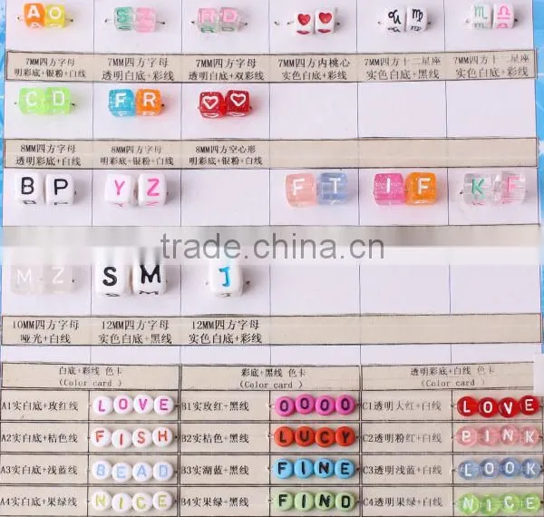 Custom Mix Colors Numbers Alphabet Charm Beads Wholesale Black Numbers Alphabet Charms Beads for Jewelry Accessories photo-6