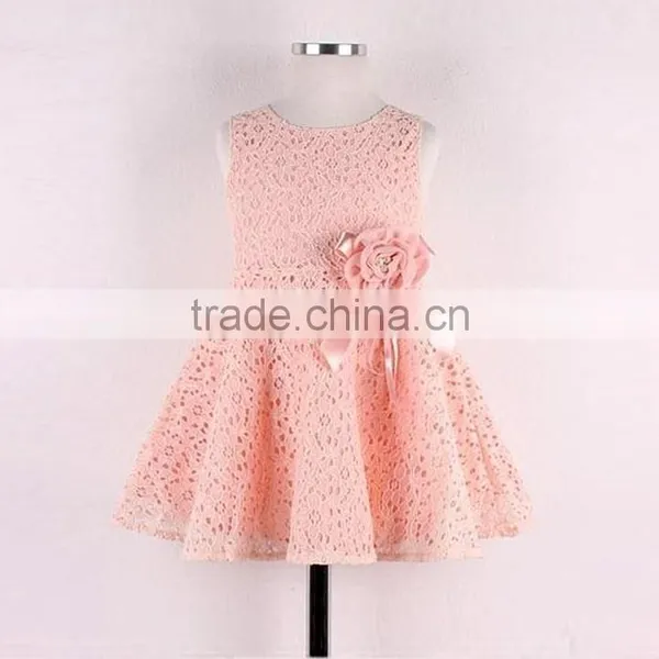 Kids Girls Lovely Sleeveless Lace Vest Baby Girl Maxi Dress 20120 photo-2