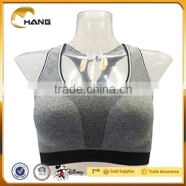 Custom Brand Seamless Padded Yoga Bra Top Sexy Cheap Wholesale Sports Bra photo-3