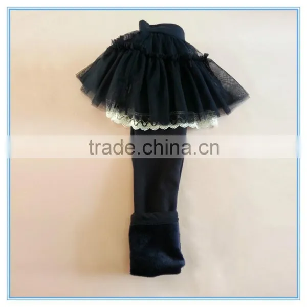 Girl Leggings With Skirt, Children's Boutique Render Skirts Leggings, Warm Thick Autumn and Winter Kid's Lace Skirted Leggings, photo-5