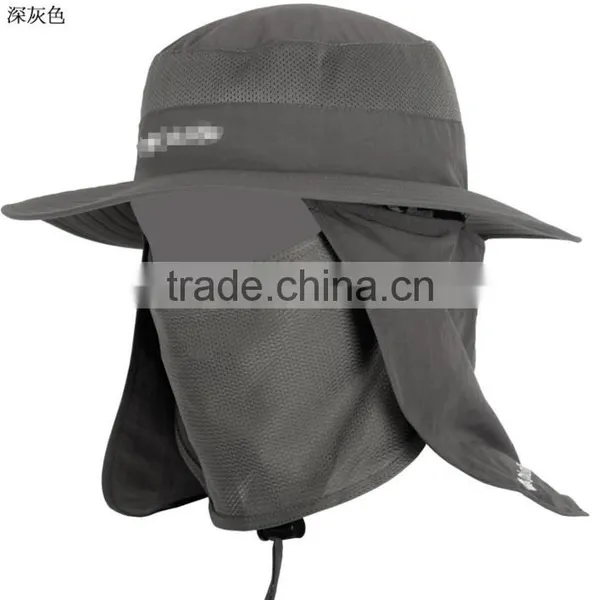360 Degree Sunscreen Sun Hat Male Anti-UV Outdoor Hat Big Along the Quick Fisherman Hat Male Sun Hat Fishing Hat photo-4