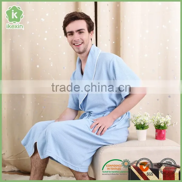 Multi Coloured Twill Waffle Bamboo Fiber Hotel Bathrobe photo-5