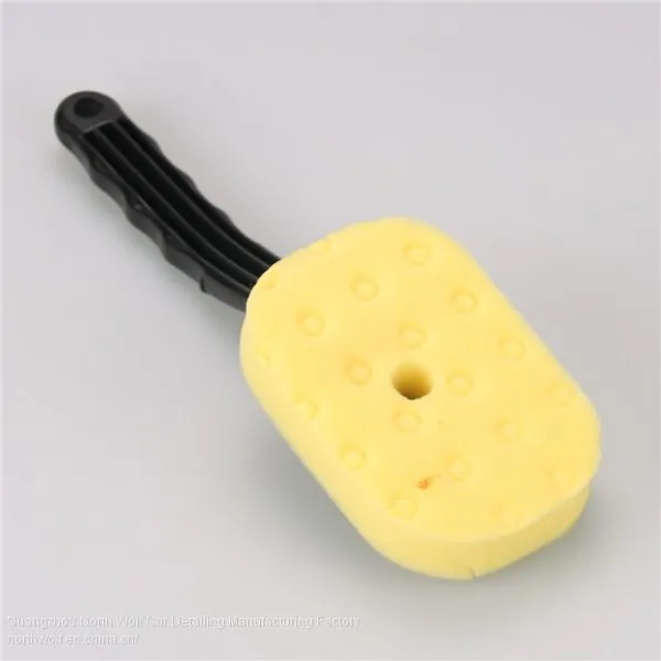 Plastic Wheel Car Wash Brush With TPR Handle Car Clean Tire Brush photo-5