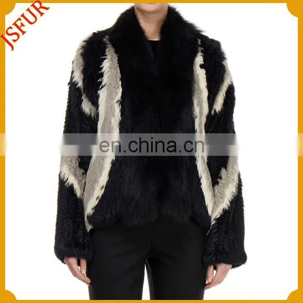 Genuine Rabbit Women Winter Warm Fashion Fur Coats photo-2