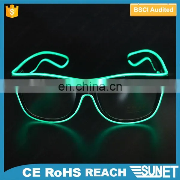 Christmas Item Party Gift LED Neon Glowing Light el Wire Glasses