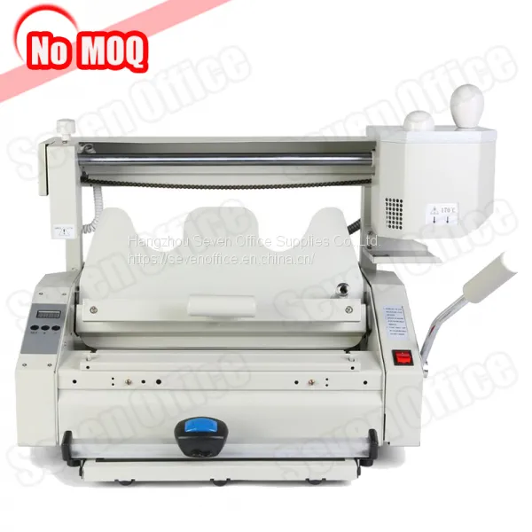 No MOQ Automatic Desktop Hot Melt Glue Book Binding Machine With Creasing Function Manufacturer Price photo-3