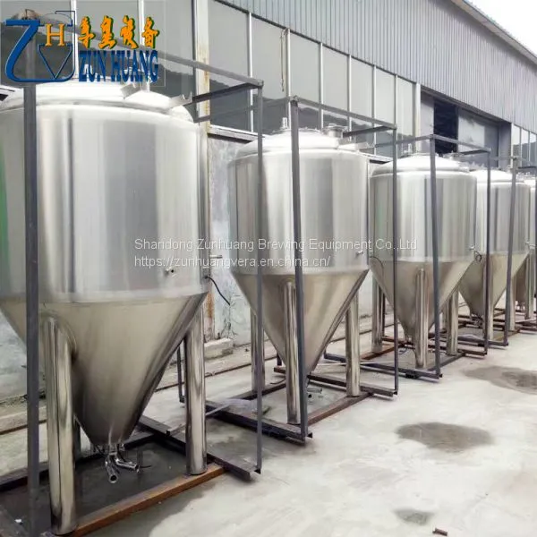 500L Craft Stainless Steel Beer Fermenters Cooled Conical Fermentation Tank for Sale photo-2