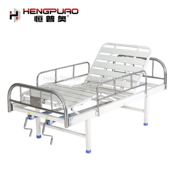 Hospital Furniture Metal 2 Cranks Medical Bed for Bedridden Patients photo-4