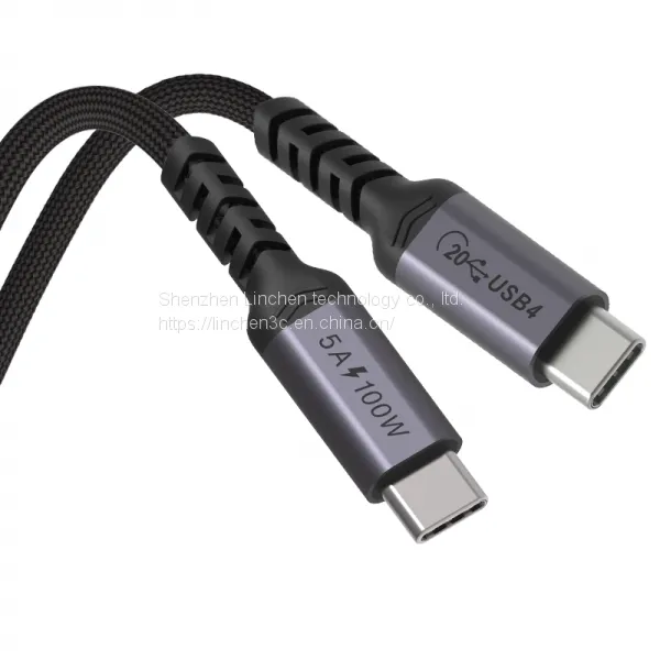 Нейлоновая заплетенная USB 3.1 USB C - Type C кабель с поддержкой PD 5A, 10 ГБ Gen 2, быстрая зарядка, USB 3.2 20 Гб/с, Thunderbolt 3 для MacBook и ноутбуков