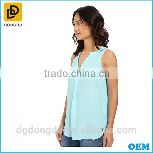 New Arrival 2016 Lady Fashion Cutting Blouse Latest Fashion Blouse photo-2
