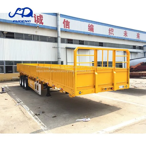 3axles 4axles 40ft Fudeng Brand Mechanical Suspension Heavy Duty Type Flatbed Semi Trailer