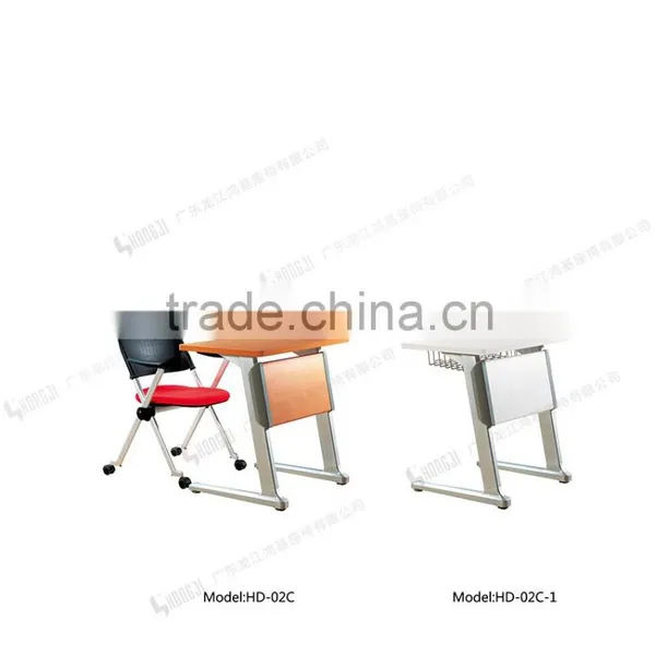 Single Student Desk and Chair With Aluminum Leg for Classroom HD-02C-L photo-3