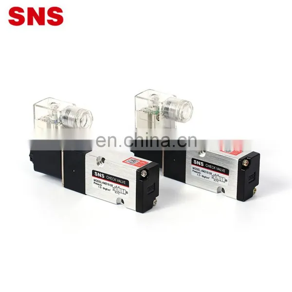 SNS 4M420-15 Series Single and Double Head Electric Coil DC Pneumatic Aluminum Alloy Solenoid Valve photo-2
