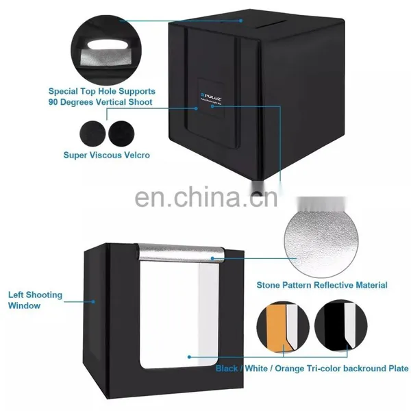 Photography 80cm Photo Box 5500K Professional Photo Studio Light Box LED Shooting Tent Booth photo-5