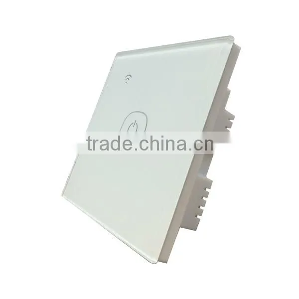 2015 Remote Control Electric Switch Single Fire Wire High Quality Glass Panel Smart Lighting Switch photo-4