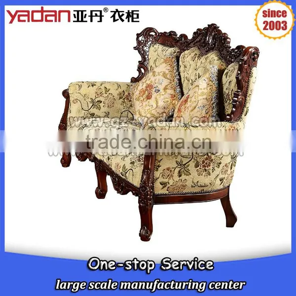 American Style Fabric Sofa Sets,wooden Sofa Frame,wooden Classic Sofa