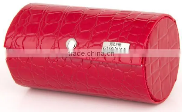 3 Tier Compartment Mini Leather Travel Roll Up Jewelry Box Case Organizer Holder With Snap Closure photo-4