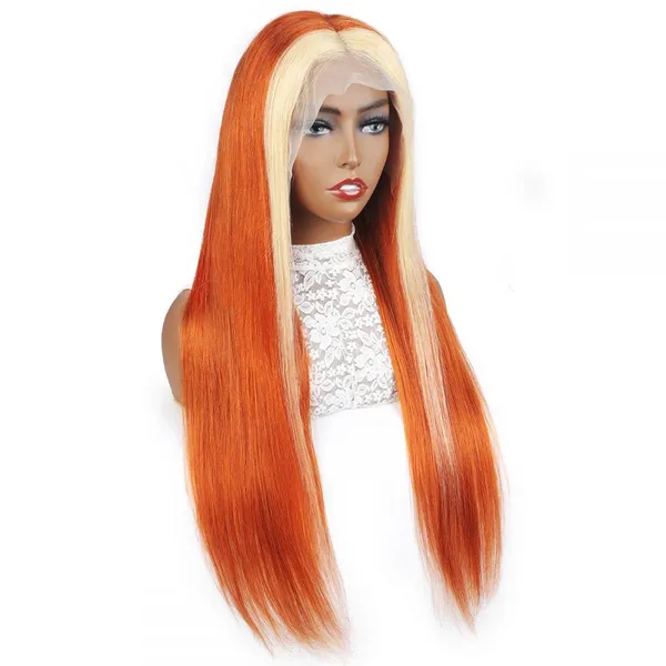 Ginger Blonde Lace Front Wig Straight Hd Lace Frontal Wig 613 Colored Human Hair Wigs 13X4 Ginger Lace Front Wig photo-2