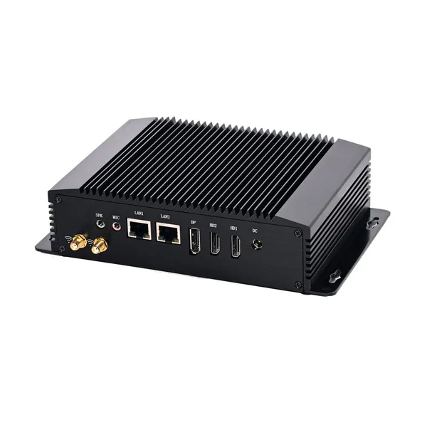 Industrial Mini PC N100 2HDMI 1DP Display 2COM RS232 for AI/Digital Signage/Factory Automation Use