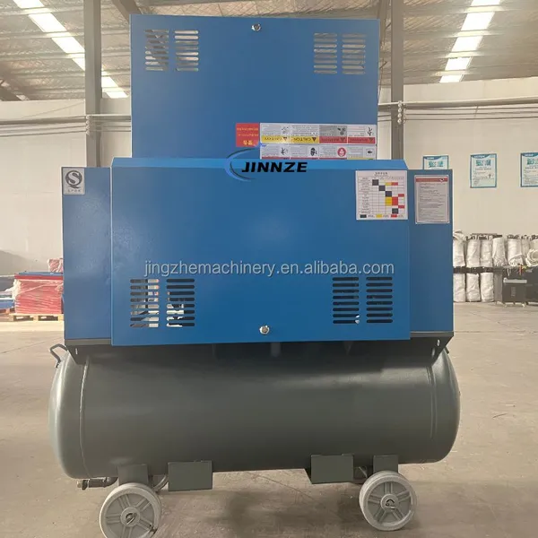 Oil Lubrication Portable Industrial Small Pneumatic Tools Factory Support Customized Single-Phase Screw Air Compressor photo-3