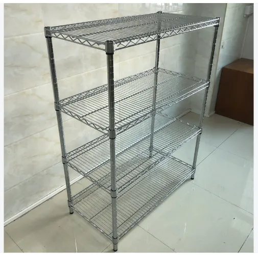Heavy Duty Wire Shelf, Wire Shelving Freestanding Green Coated Heavy Duty Durable Steel Wire Rack Shelving photo-3
