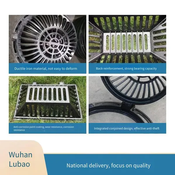 Lubao Manufacturer of Ductile Iron Overflow Wells 450*750 Square Rainwater Infiltration Wells for Drainage, Inspection and Interception in Gardens photo-3