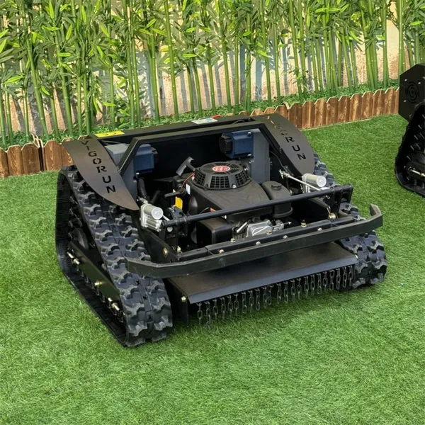 Gasoline Engine Rechargeable Battery Sharp Mowing Blades Lawn Mower Remote Control photo-3