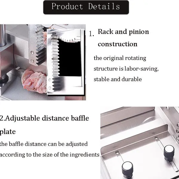 QDMECH Commercial Manual Bone Cutting Machine Two Sets Blades Stainless Steel Body Frozen Bone Meat Cutter photo-4