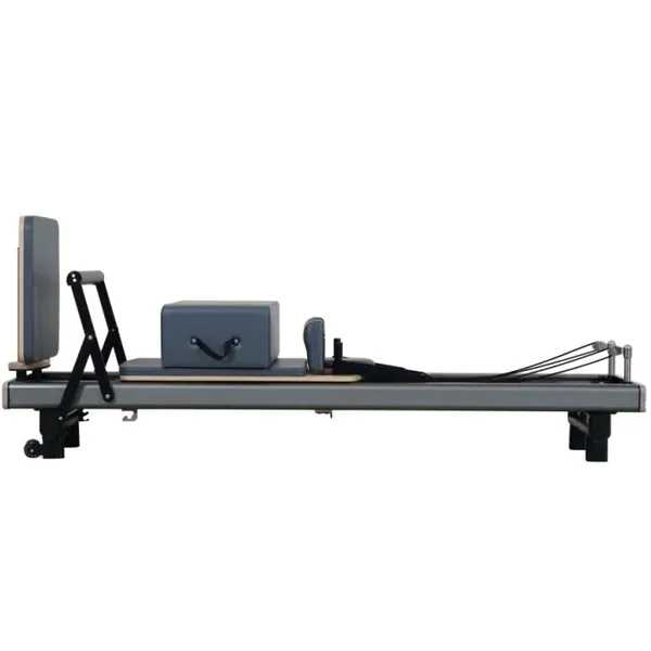 Gunmetal Gray Anodized Aluminum Pilates Reformer Bed