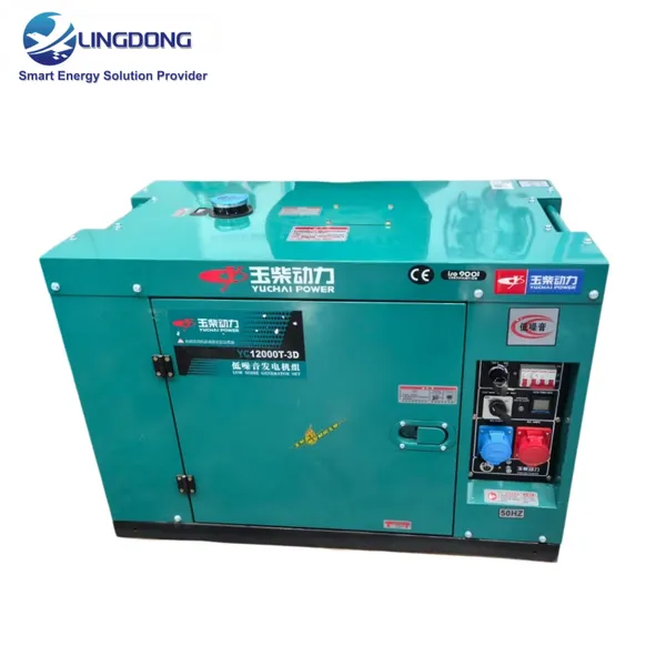Factory Direct Wholesale Portable 12kW Mobile Diesel Generator Set 12kVA Silent Genset Yuchai YC12000T for Telecom Maintenance