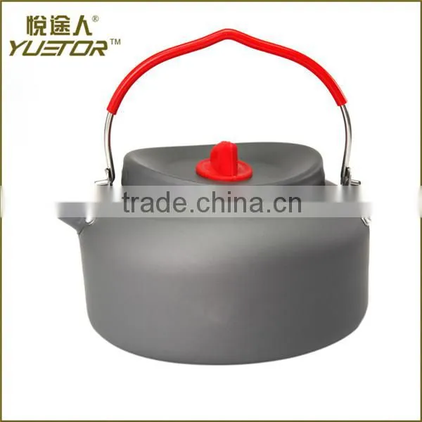 All in One Aluminum Oxide Outdoor Camping Pot Set Hiking Backpacking Cookout Picnic Cookware Teapot Coffee Kettle Set photo-5