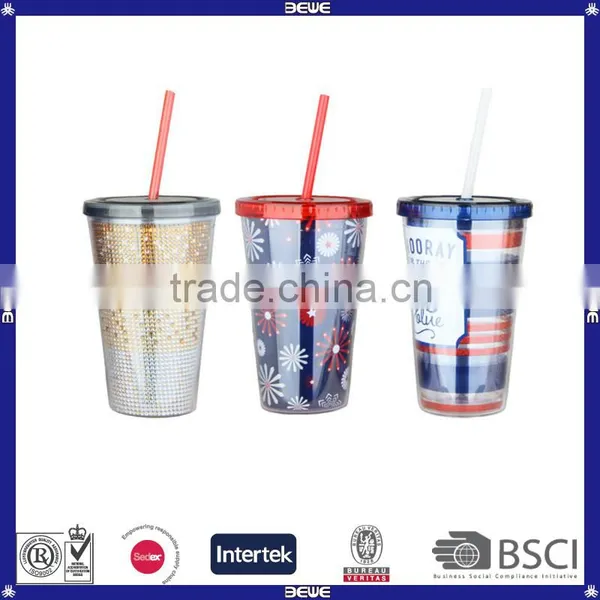 Hot Sell Customized Double Wall 16oz Cheap Price Plastic Tumbler Mug photo-4